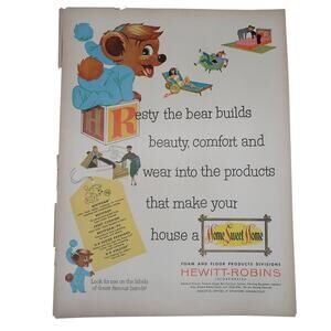 Hewitt Robins Home Furnishings Magazine Advertisement 1950s Color Vintage
